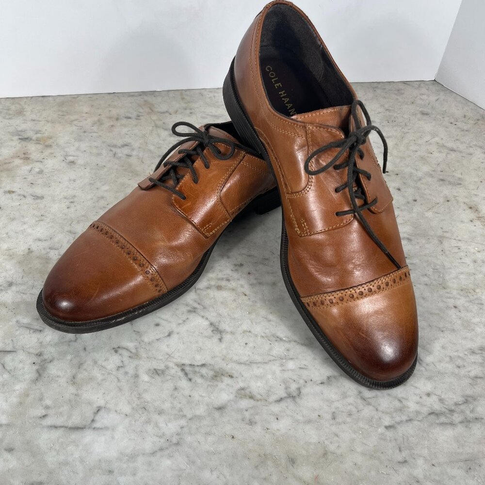 Men's Cole Haan Cap Toe Oxfords size 13, Saddle Tan